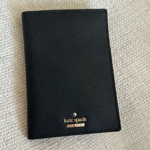 Kate Spade Passport Cover - Black Leather